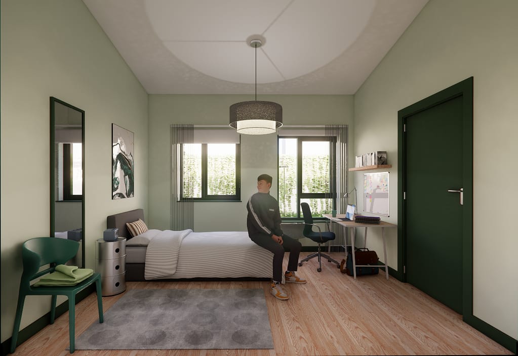 Bedroom interior design for Aldwych Close children's residential unit for autism and SEND