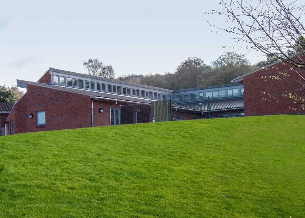 Courtyard and outdoor space at Sunfield Residential Unit for children with profound ASD