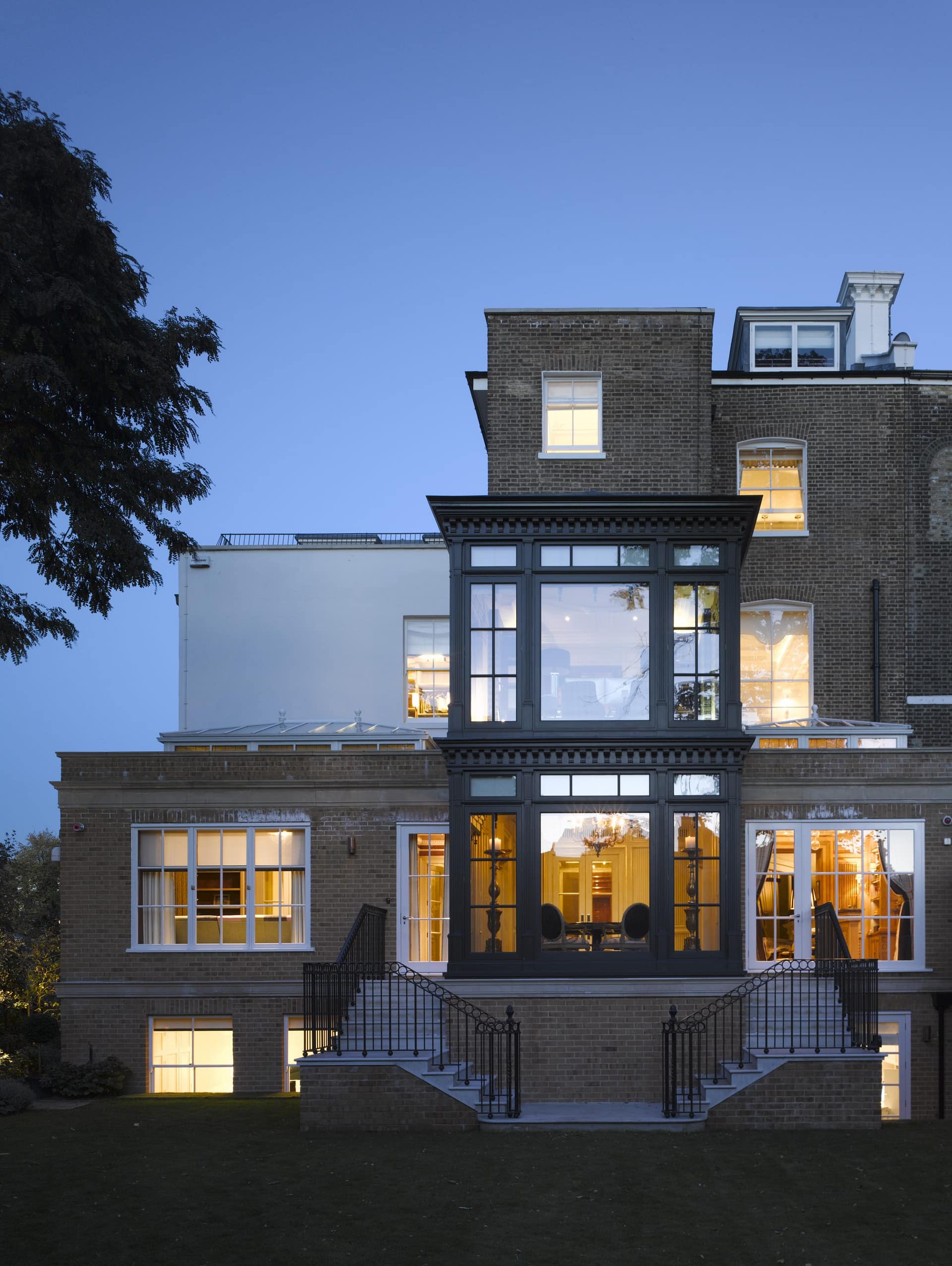 Exterior of The Boltons Grade II listed Chelsea townhouse, Conservation and Heritage architecture by GA Architects