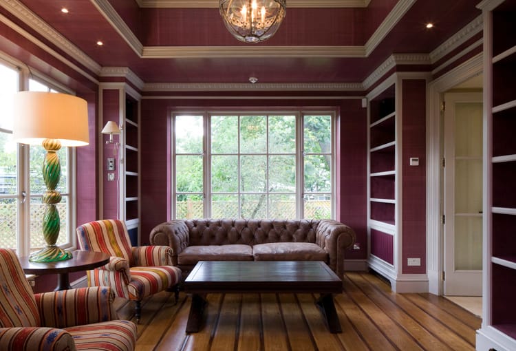 Refurbished interior room of The Boltons Grade II listed Chelsea family home