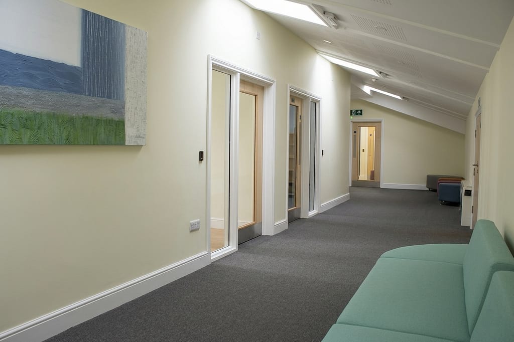 Classroom and internal spaces at New Barn School with specialist autism-friendly design