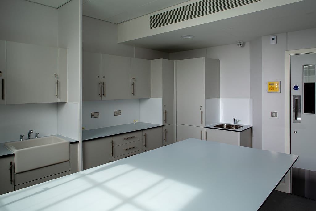 Kitchen and dining area at East London Independent School, specialist SEMH and ASD facilities