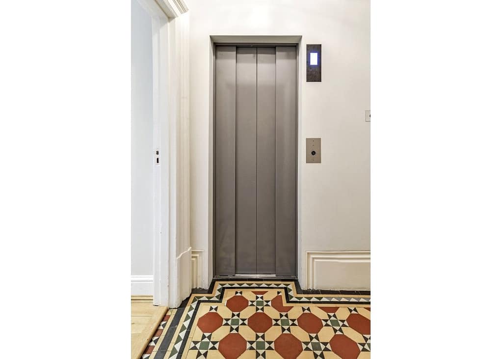 Upper floor living space in Grade II listed property refurbishment at Cadogan Gardens
