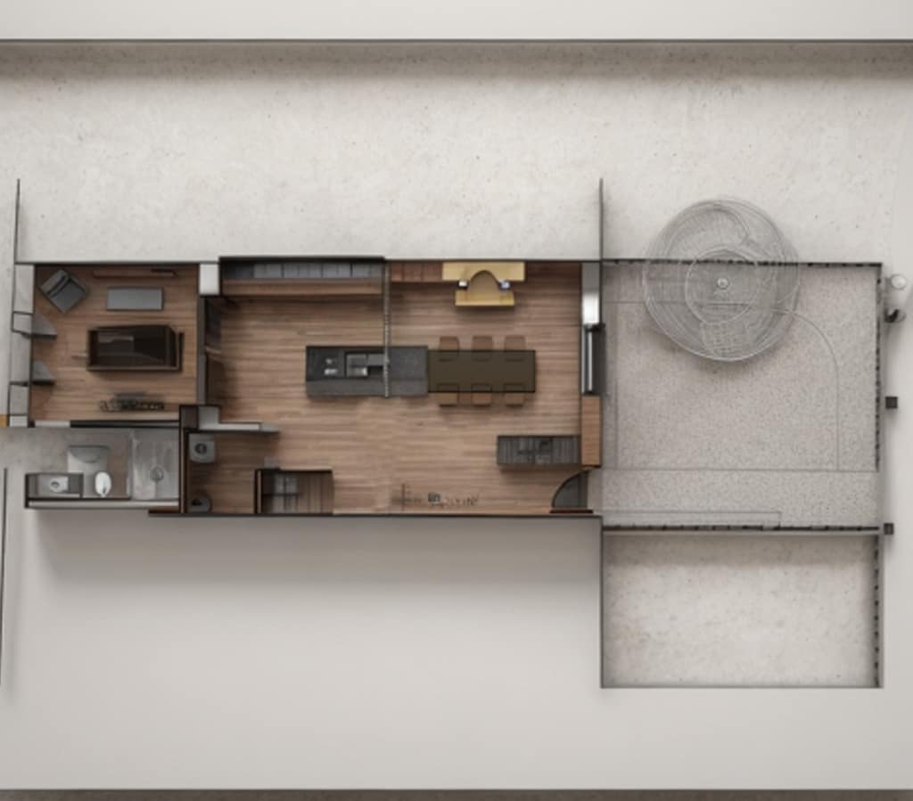 plan visualisation of the ground floor in Notting Hill